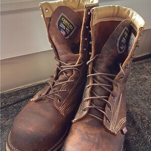 Carolina Men's Amp USA 8" Steel Toe Slip Resistant Work Boot -Brown- CA7505